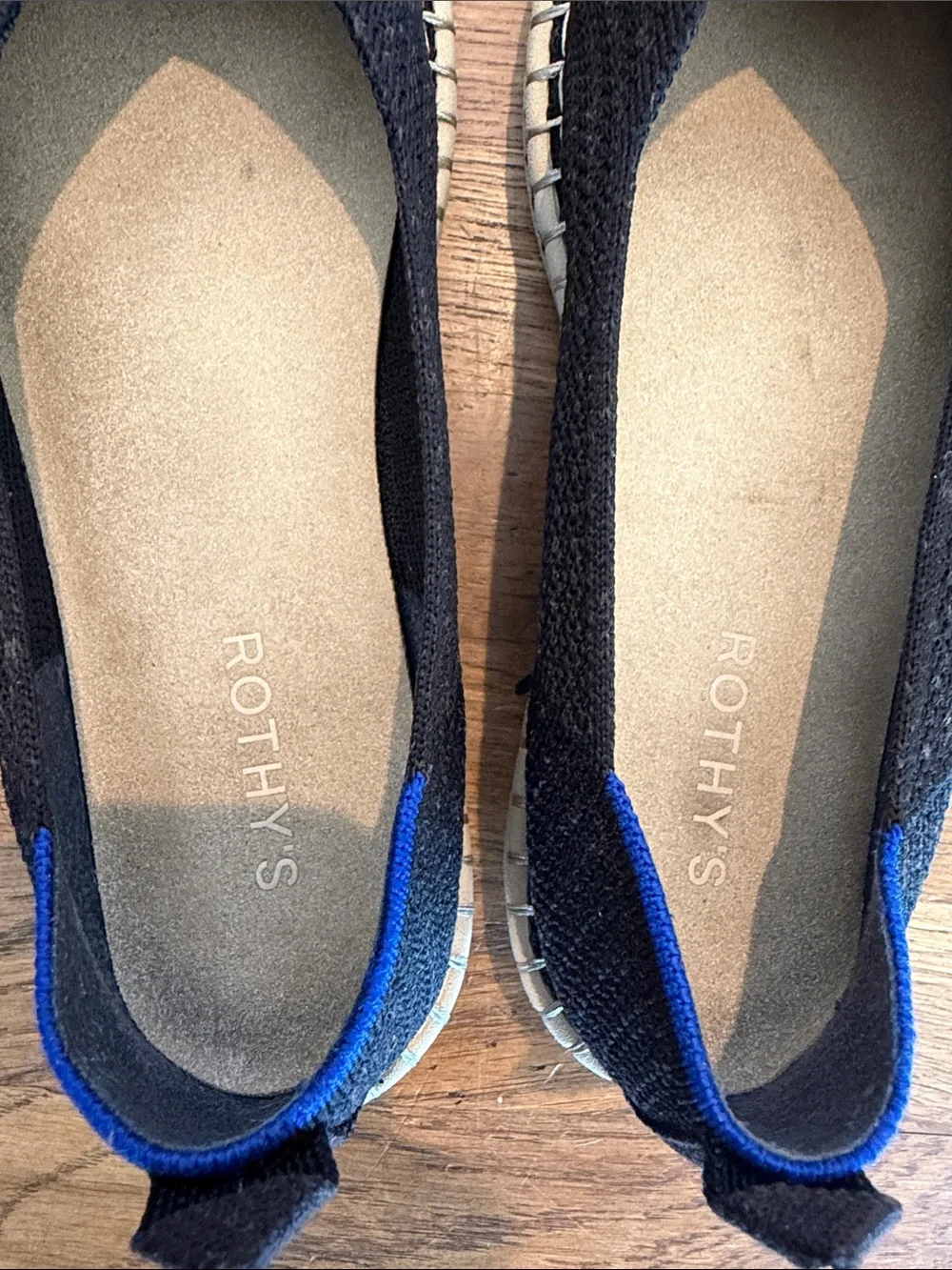 Rothy's Women's Boardwalk Espadrille Flats Black Knit Size 9